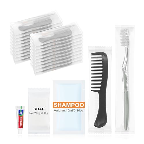 Travel Hygiene Kit - 25-Pack Toothbrush, Toothpaste, and Comb Set