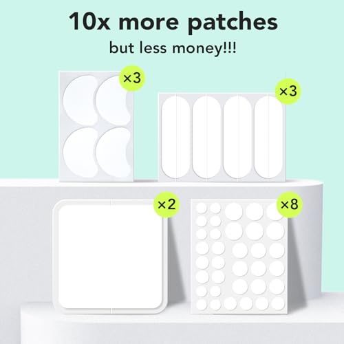 LitBear Large Acne Patches - 306 Count, 7 Sizes for Face & Body