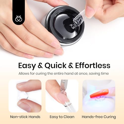 Beetles Clear Solid Nail Glue Gel 15g UV/LED for False Tips & Nail Art - Beginner Friendly