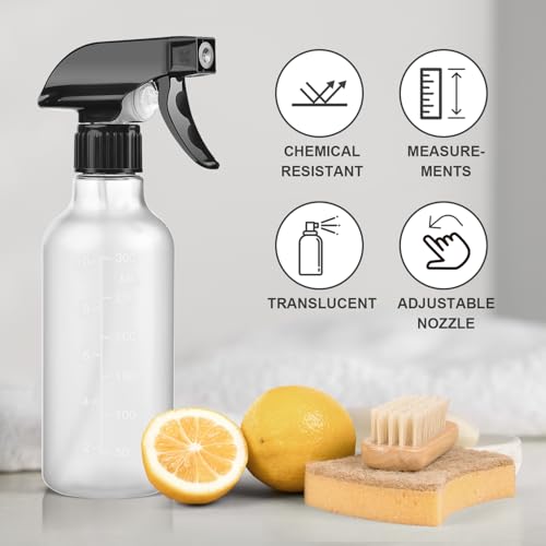 Bealee 10 Oz Spray Bottles (2-Pack) - Heavy Duty, Leak-Proof