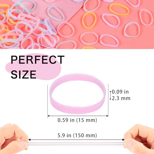 YOUXUAN 1000 Pack Mini Elastic Hair Ties for Kids - Ouchless, Strong & Stretchy
