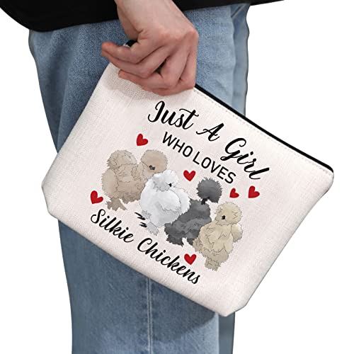 Who Loves Silkie Chickens Makeup Bag - G2TUP Cosmetic Pouch