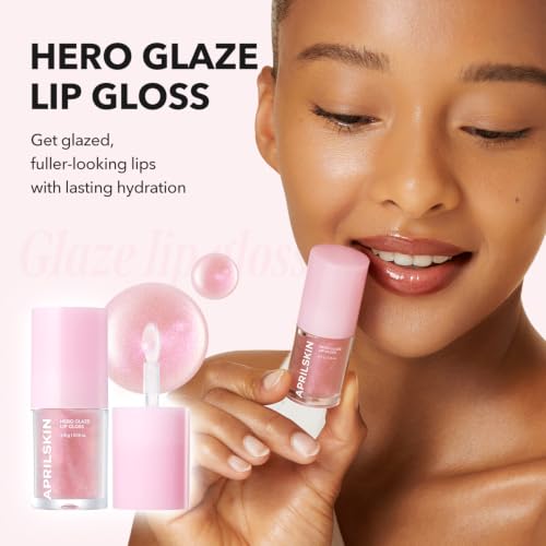 APRILSKIN Hero Glaze Lip Gloss - Hydrating Non-Sticky High Shine Finish