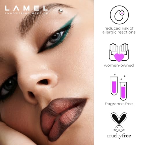 Lamel Gel Lip Liner Pencil Intense Brown 2-in-1 Waterproof Lipstick & Lip Contour