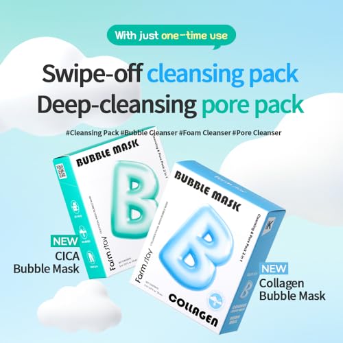 FARMSTAY Cica Bubble Facial Wash Mask - Pore Cleansing & Exfoliating, 20 Pcs