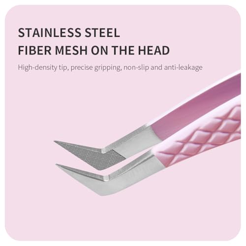 ANNAFRIS Fiber Tip Lash Tweezers - Precision Volume Lash Set (2Pcs-F06/08)