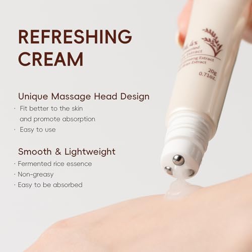 9PCS Rice Skincare Set for Women & Girls ? Korean Skin Care Set with Rice Cleanser, Toner, Serum, Face Cream, Eye Cream, Sunscreen, Ice Roller, Headband & Card ? Moisturizing & Skin Barrier Support