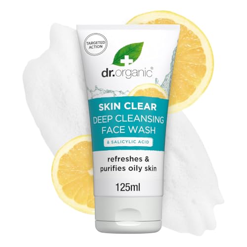 Dr. Organic SkinClear Deep Pore Cleansing Face Wash with Tea Tree, 125ml