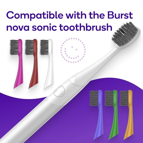 BURST Nova Sonic Toothbrush Replacement Heads - 2 Pack, Pink
