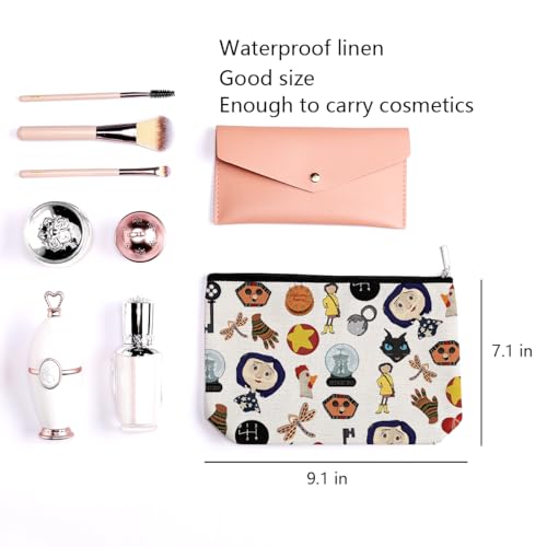 LONGXIN Mr. Bobinsky Cartoon Makeup Bag Large Capacity Zipper Pouch Gift