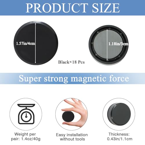 ZYNERY 18 Pcs Magnetic Shower Curtain Weights - Waterproof & Durable