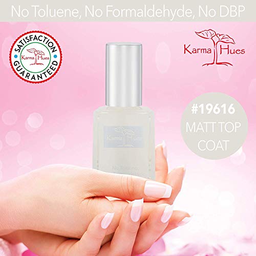 Karma Organic High Gloss Matte Top Coat - Fast Dry, Nontoxic
