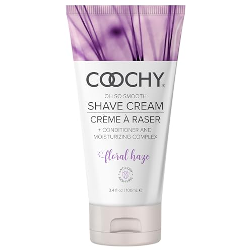 Coochy Shave Cream - Moisturizing Shave Lotion - Gentle Intimate Shaving Cream - For Bikini Area, Underarms, Legs & More - Rash-Free, Hydrating Formula - Floral Haze, 3.4 oz