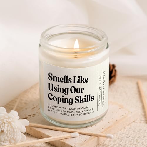 Lavender Scented Candle for Therapists & Counselors - Stress Relief Gift