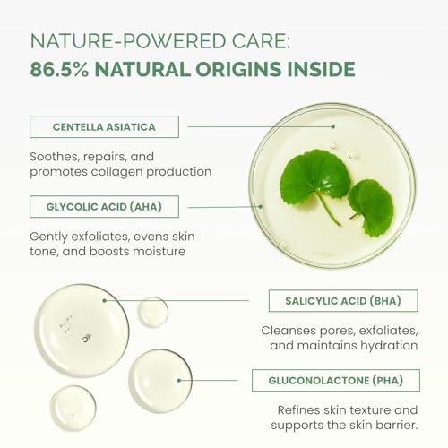 Korean Glycolic Acid Pads with CICA & Niacinamide - Refillable (60 Count)