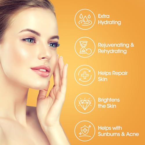Healov Turmeric Body Lotion for Brightening & Acne Scars - Natural Moisturizer for Face & Body