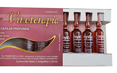 Mystic Vinoterapia Deep Hair Ampoules Pack of 7 - Nourishing Hair Treatment for Damaged Hair
