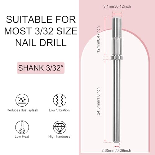 C12rtive 100Pcs #150 Nail Drill Bits Sanding Bands with 2 Mandrel Bits — Medium Grit, 3mm, for Nail Drill