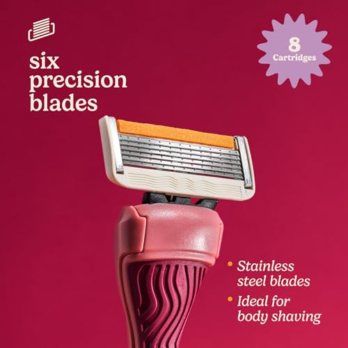 Dollar Shave Club Women's Razor Refills - 8 Pack with 6 Blades