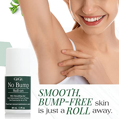 GIGI No Bump Roll-On ? Ingrown Hair Treatment & Razor Bumps Remover for Women, Exfoliating BHA Salicylic Acid Skin Smoothing Gel Roller, Post Wax Care, 2 fl oz