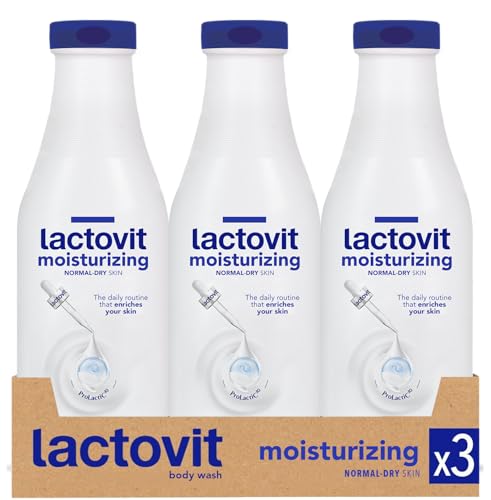 Lactovit Moisturizing Body Wash - Hydrating Shower Gel (3 x 20.29 oz)