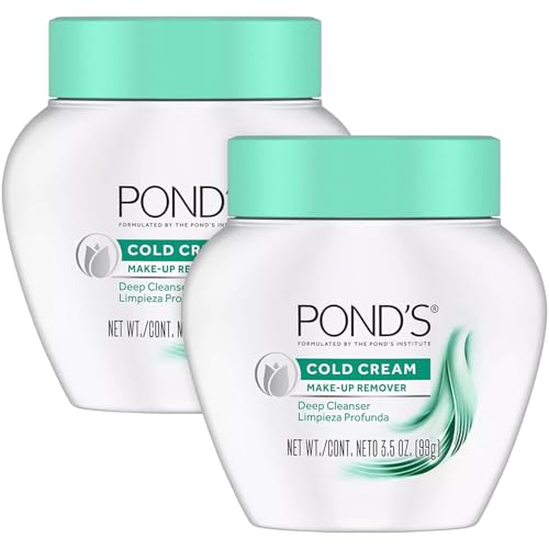 POND'S Cold Cream Make-Up Remover 2-Pack, Unscented, 3.5 Oz Each