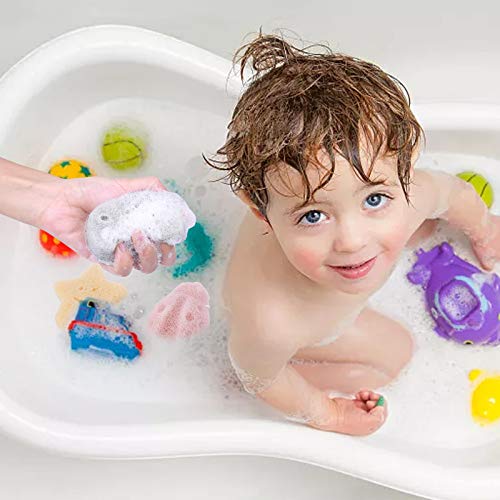 Set of 5 Konjac Baby Bath Sponges for Infants & Toddlers - Safe Plant-Based Shapes