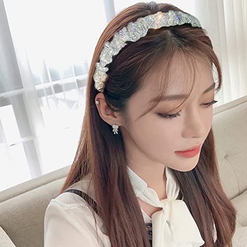 Silver Rhinestone Headband for Weddings & Parties - Elegant Hair Accessory