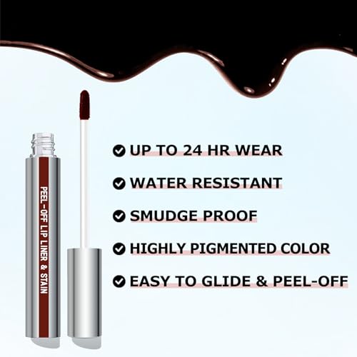 Cilrofelr Cocoa Peel-Off Lip Liner Stain – Long-Lasting Matte Tattoo Lip Color