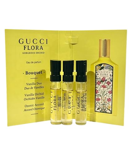 Gucci Flora Gorgeous Orchid Sample Perfume Set - 3 x 1.5 ml EDP