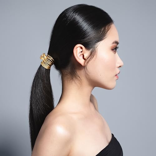 Gold Ponytail Cuff Clip - Elegant Hair Accessory for Women