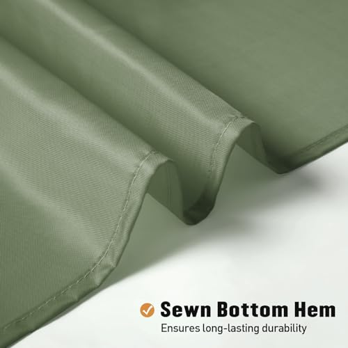 MitoVilla Sage Green Shower Curtain Liner, 36x72 Inch Waterproof Fabric