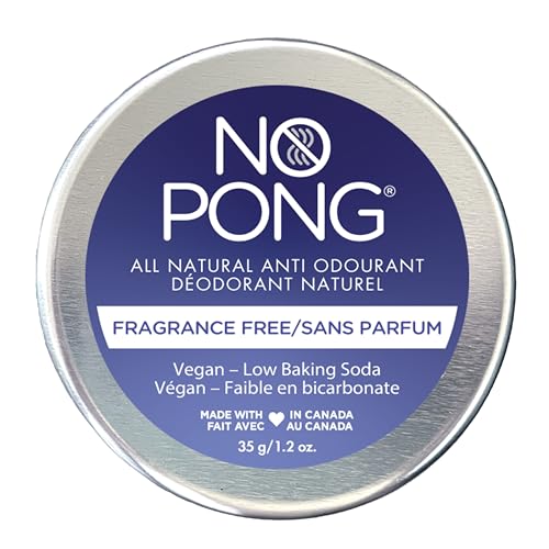 No Pong Fragrance-Free Natural Deodorant Cream - Aluminum-Free, 35g