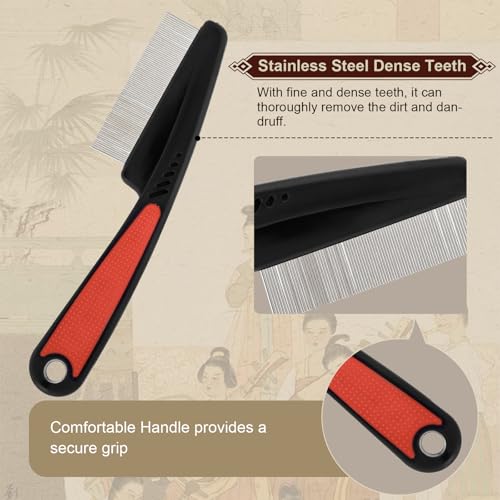 TEAWOO Dandruff Comb Set - Anti-Dandruff Scalp Massage & Fine Tooth Comb