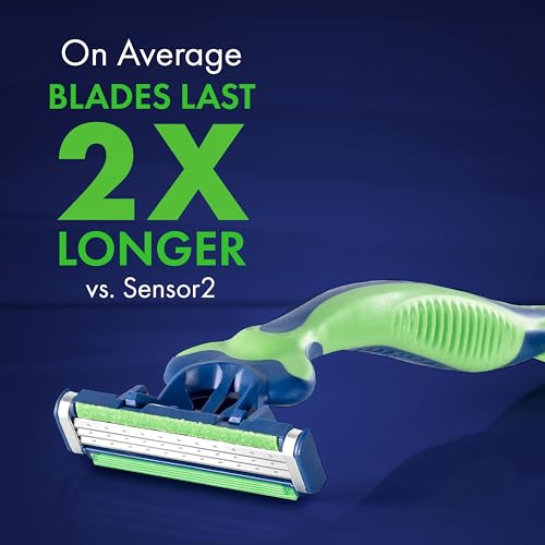 Gillette Sensor3 Sensitive Disposable Razors for Men - 16 Count (2 x 8 Pack)