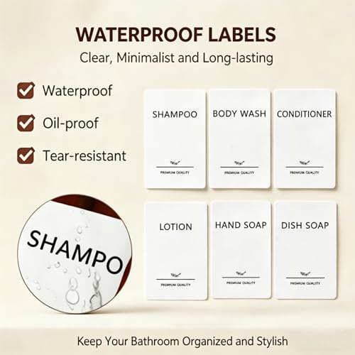Refillable Shampoo and Conditioner Dispenser Set - 3 Pack, 500ml