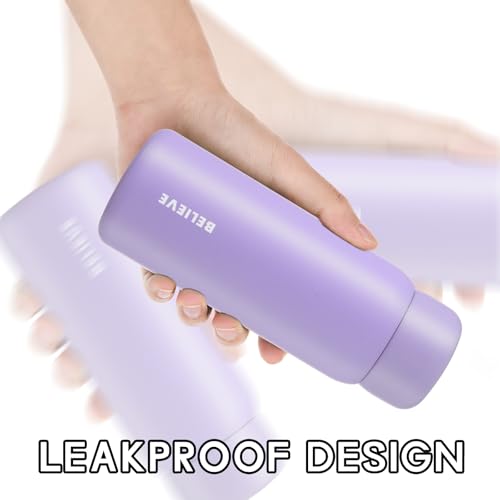 LATIVEN 7oz Mini Insulated Water Bottle - Leak-Proof Pocket Flask for Hot & Cold Drinks