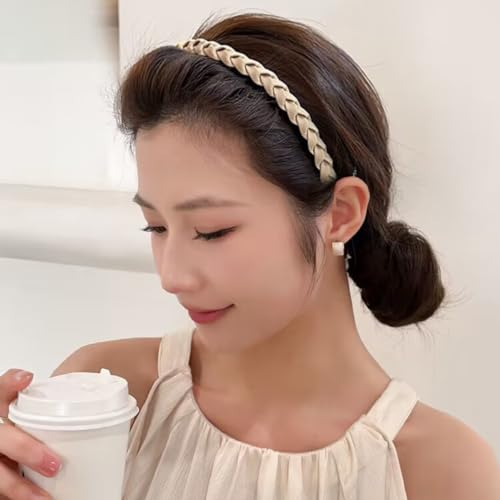 Lvyeer Braided Headband - Non Slip Women’s Hair Band (Set of 4)