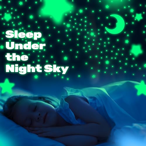 Glow in the Dark Stars and Moon Stickers for Kids Room Decor