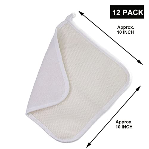 PPHAO Exfoliating Face and Body Washcloths - Double Sided Scrub, 12 Pack