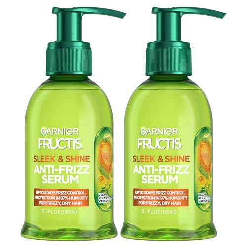 Garnier Fructis Sleek & Shine Anti-Frizz Hair Serum - 5.1 Fl Oz (2 Pack)