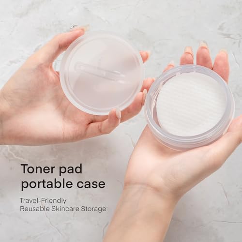 Small Travel Containers for Skincare: Korean Mini Containers with Lids for Toner Pads & Under Eye Patches DIY - Travel-Friendly, Reusable, Leak Proof Skincare Storage Made in Korea - 1 Empty Pack