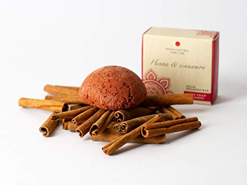 Henna & Cinnamon Solid Shampoo Bar for Normal-Fine Hair - 2.12 oz Natural Vegan