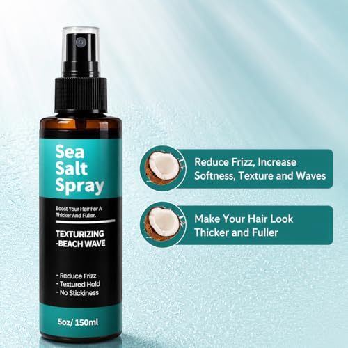 Men's Sea Salt Spray for Beach Waves - Volume & Texture Mist, 5 fl oz