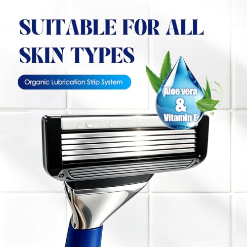 Refillable 5-Blade Razor Kit for Men & Women - Full-Body Shaving System