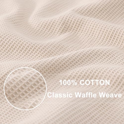 Homaxy 100% Cotton Waffle Weave Dish Cloths - 6 Pack, 12x12 Inches