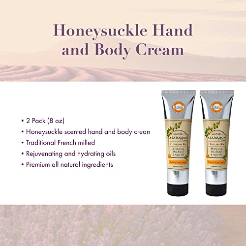A LA MAISON Honeysuckle Moisturizing Lotion with Argan Oil & Shea Butter - 8 Oz, 2 Pack