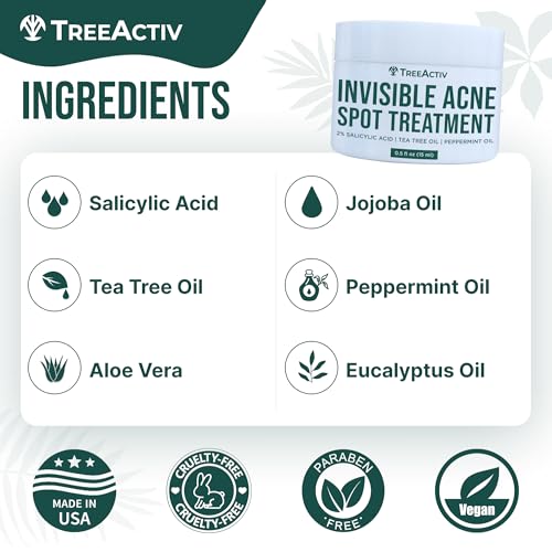 TreeActiv Salicylic Acid Acne Spot Cream for Face & Body - 0.5 fl oz