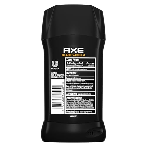 AXE Black Vanilla Antiperspirant Deodorant for Men - 72H Odor Protection