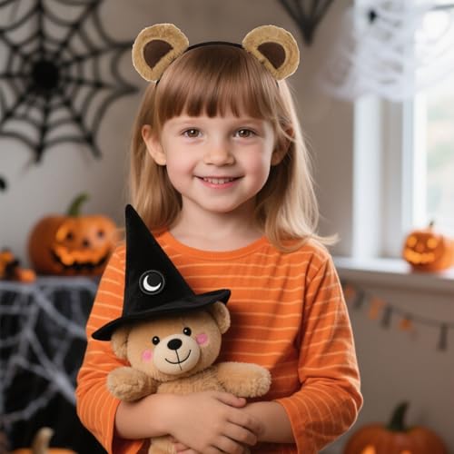 Khaki Bear Ears Headband - 3Pcs Cute Plush Costume Accessory